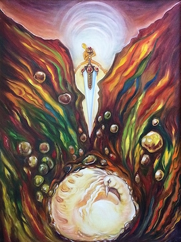 Title: Awakening (2018) | Dimensions:30 in x 40 in | Medium: Oil on Canvas | Artist: Shafali R. Anand