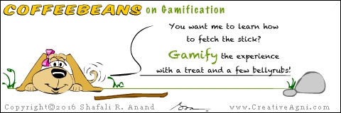 Gamification of training - coffeebeans cartoon.